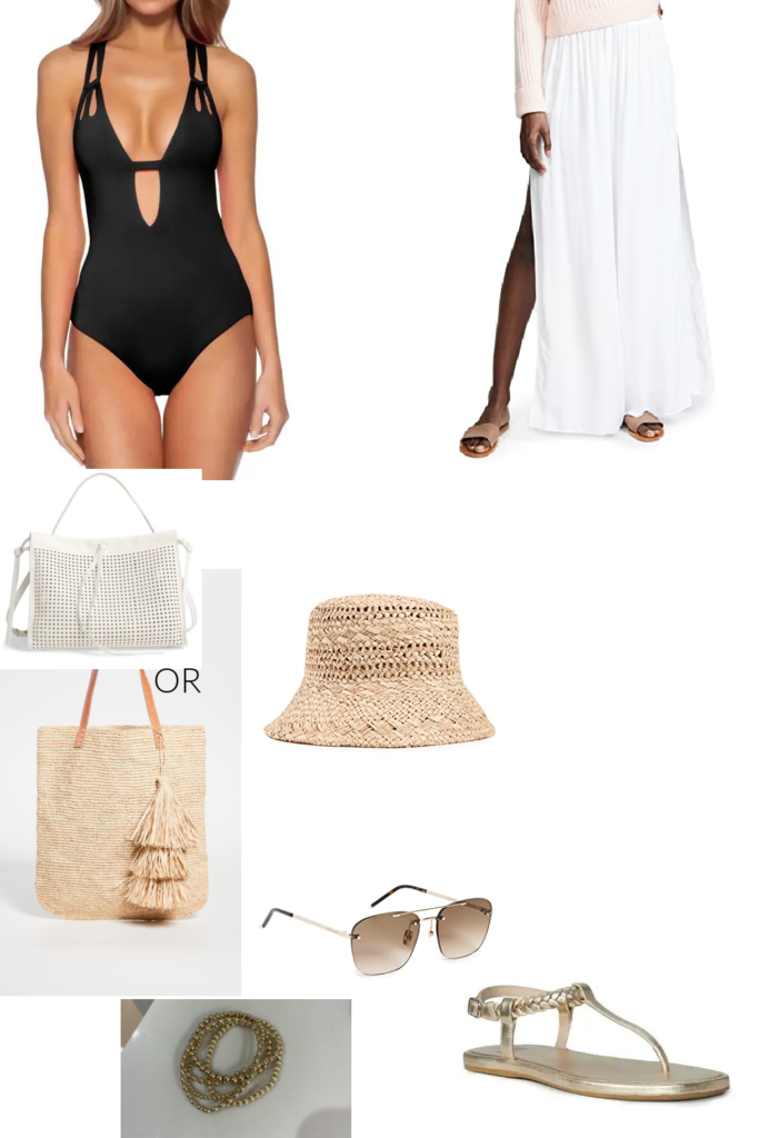 beach outfit, beach look, pool outfit, pool look